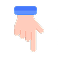 pointing down